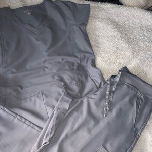 Insight by Med Couture Woman’s Pleated Solid Scrub Top